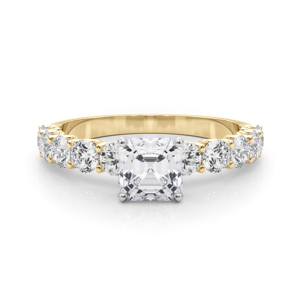 Treeza Natural Diamond 4 Prong  Engagement Ring