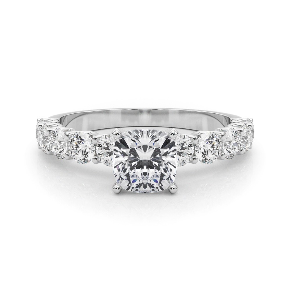 4 Prong Natural Diamond  Engagement Ring