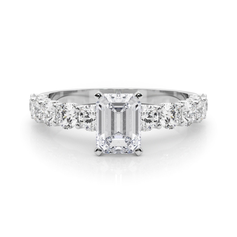 4 Prong Natural Diamond  Engagement Ring