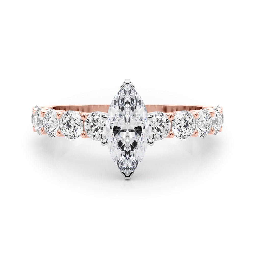 6 Prong Natural Diamond  Engagement Ring