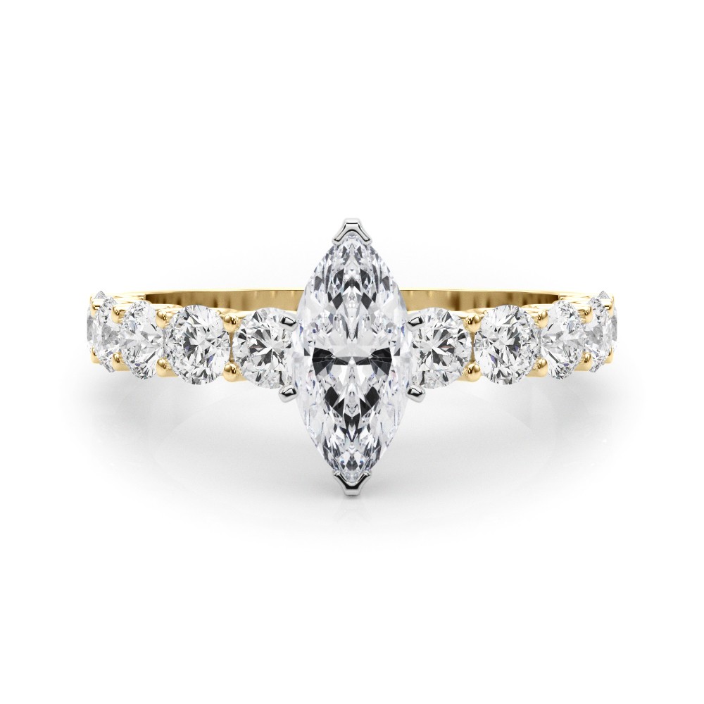 6 Prong Natural Diamond  Engagement Ring