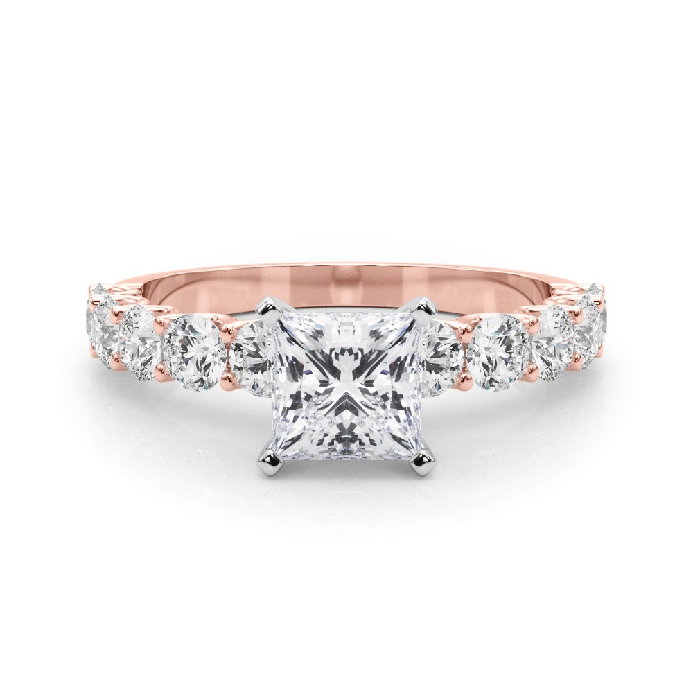 Treeza Natural Diamond 4 Prong  Engagement Ring