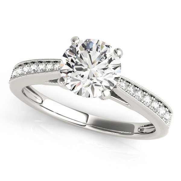 4 Prong Natural Diamond  Engagement Ring