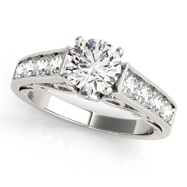 4 Prong Natural Diamond  Engagement Ring