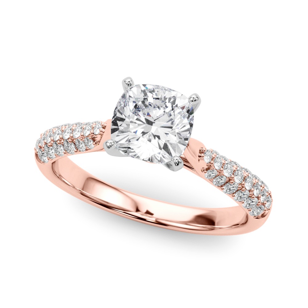 Ziare Lab-Created Diamond 4 Prong Setting  Engagement Ring