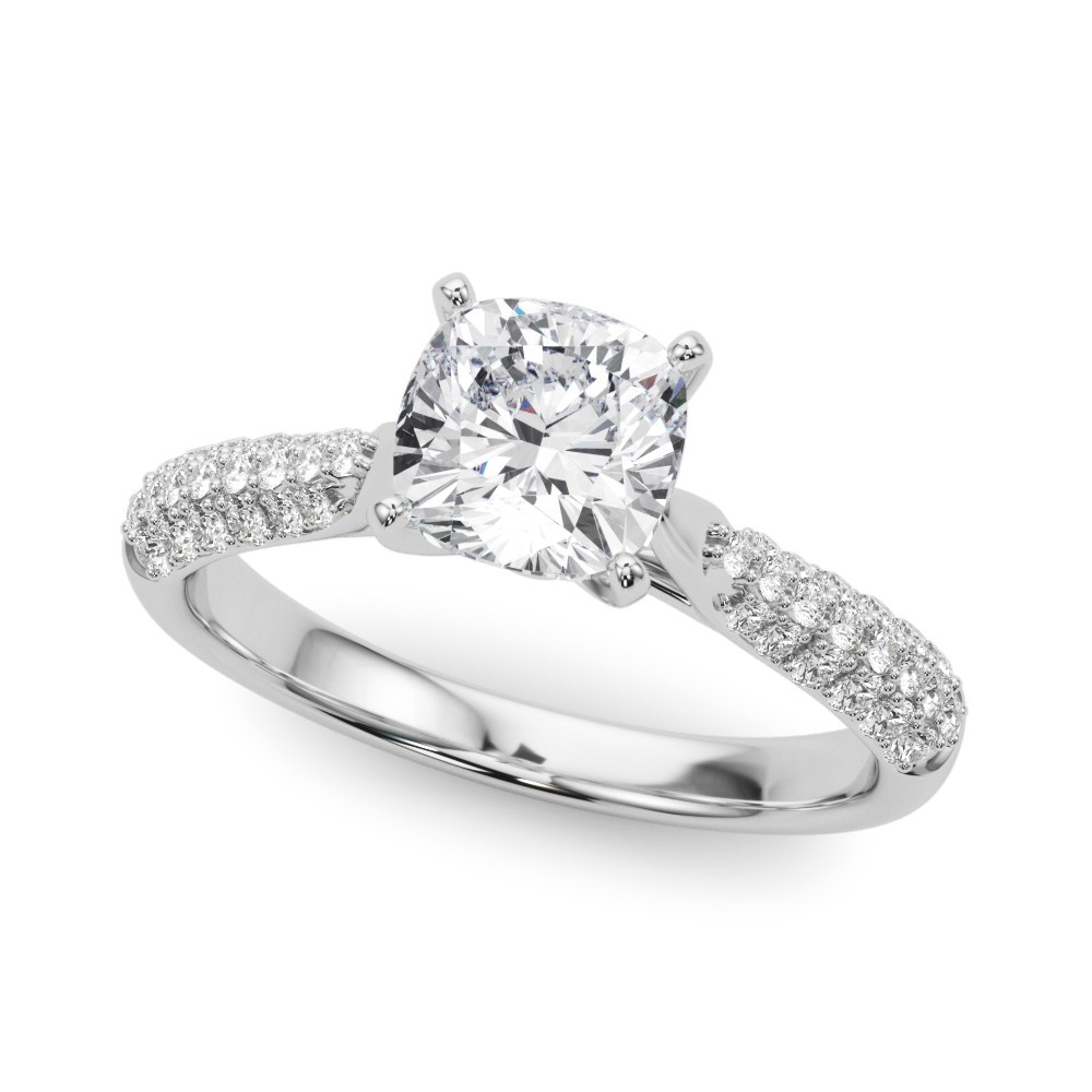 Ziare Lab-Created Diamond 4 Prong Setting  Engagement Ring