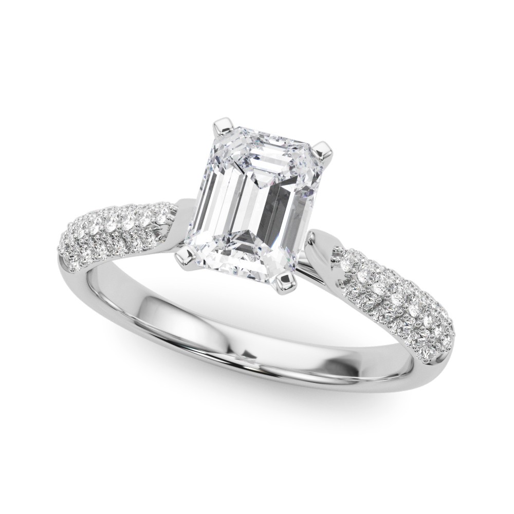 Zaiya Lab-Created Diamond 4 Prong Setting  Engagement Ring