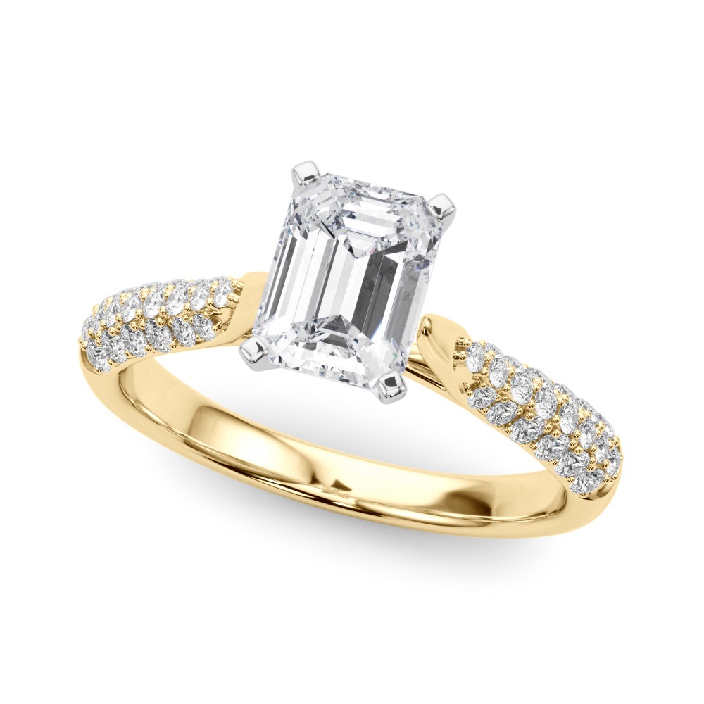 Zaiya Lab-Created Diamond 4 Prong Setting  Engagement Ring
