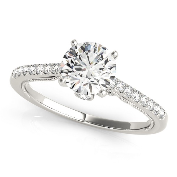 4 Prong Natural Diamond  Engagement Ring