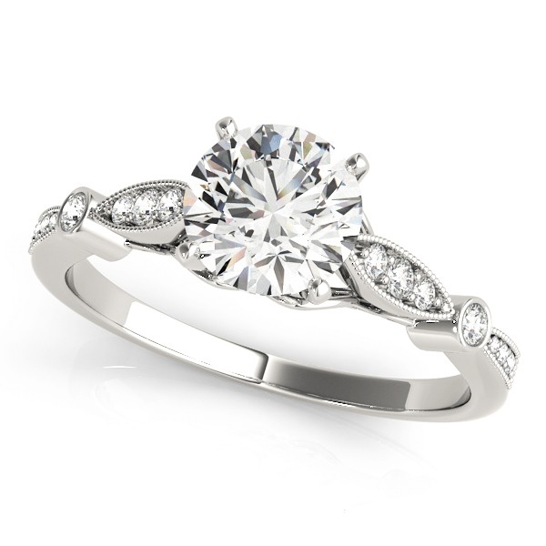 4 Prong Natural Diamond  Engagement Ring