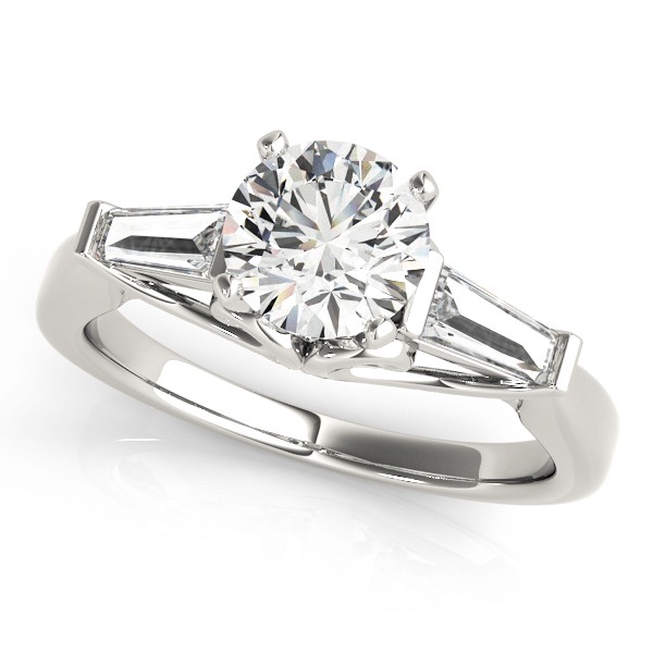 4 Prong Set Natural Diamond  Engagement Ring