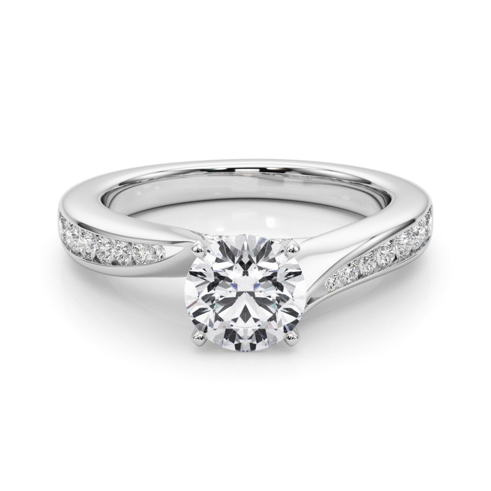 4 Prong Natural Diamond  Engagement Ring