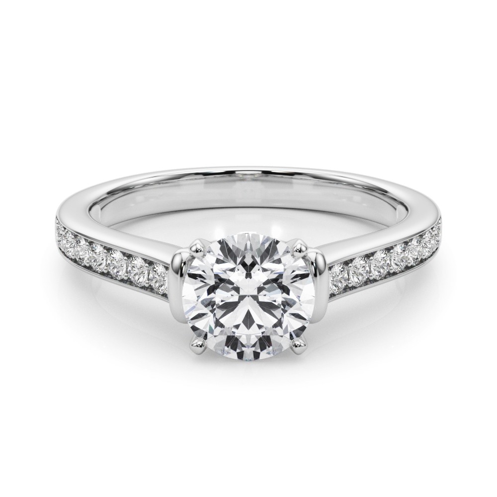 4 Prong Natural Diamond  Engagement Ring