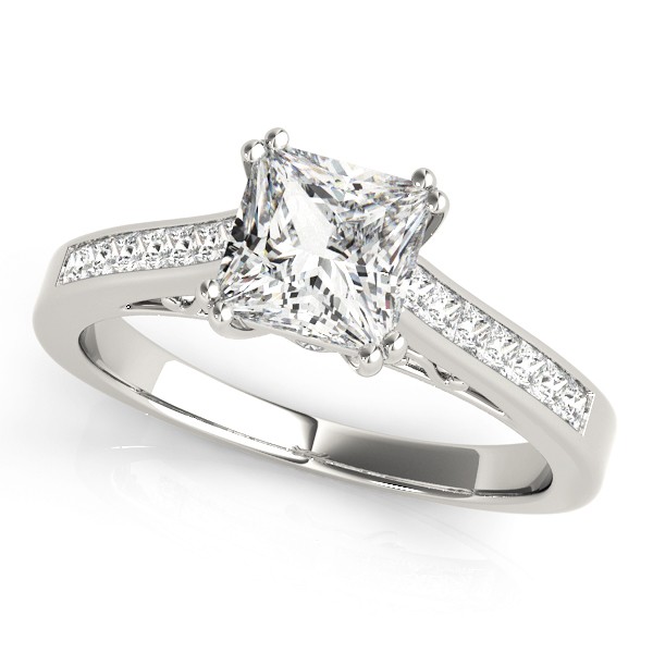 Ziva Lab-Created Diamond Double Prong Setting  Engagement Ring