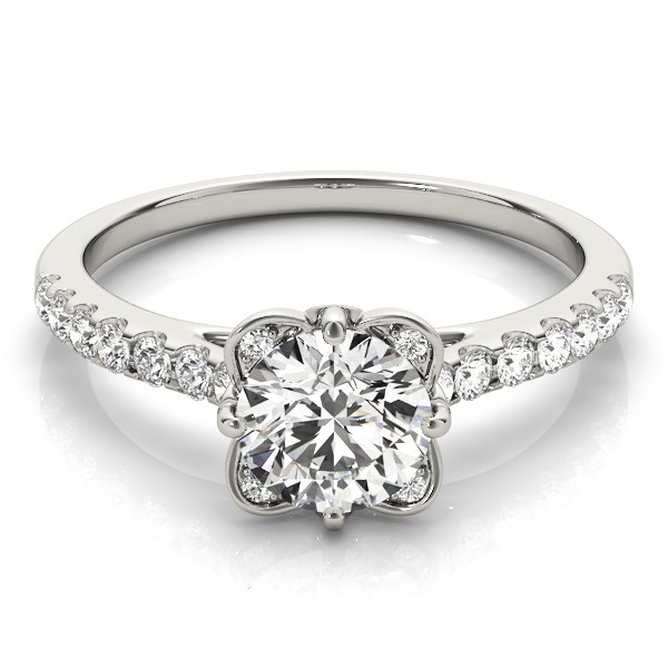 4 Prong Natural Diamond  Engagement Ring