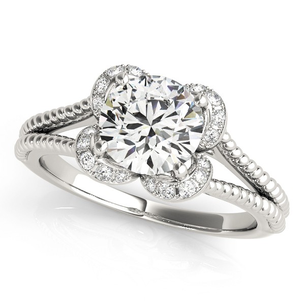 4 Prong Natural Diamond  Engagement Ring
