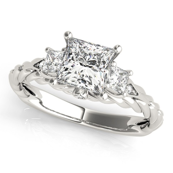 4 Prong Set Natural Diamond  Engagement Ring