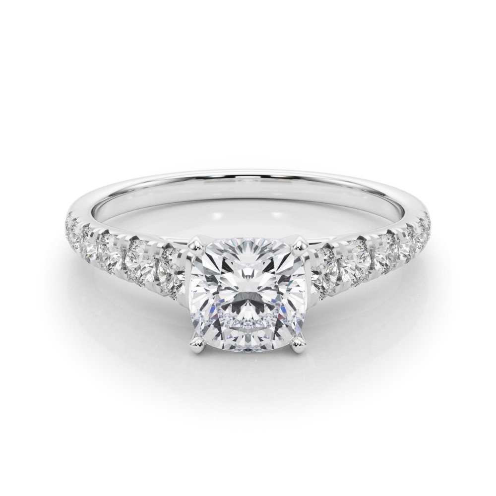 4 Prong Natural Diamond  Engagement Ring