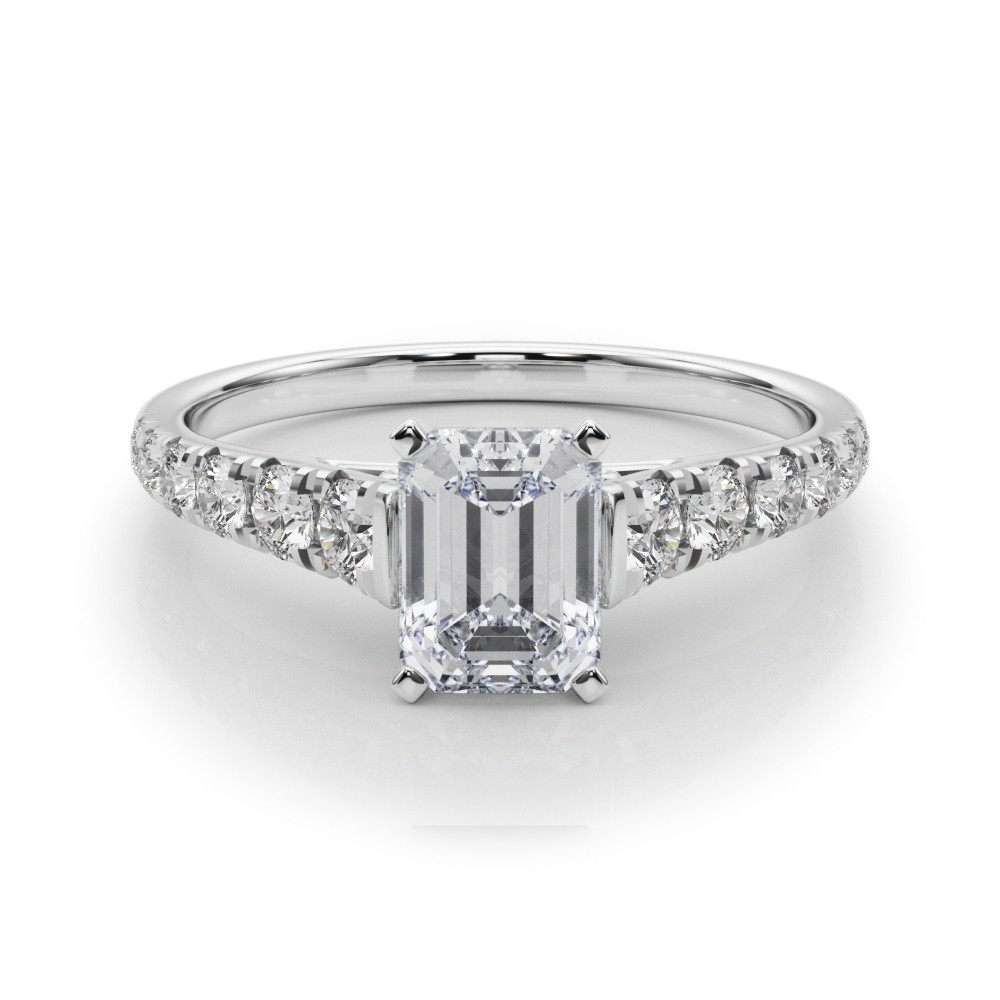 4 Prong Natural Diamond  Engagement Ring