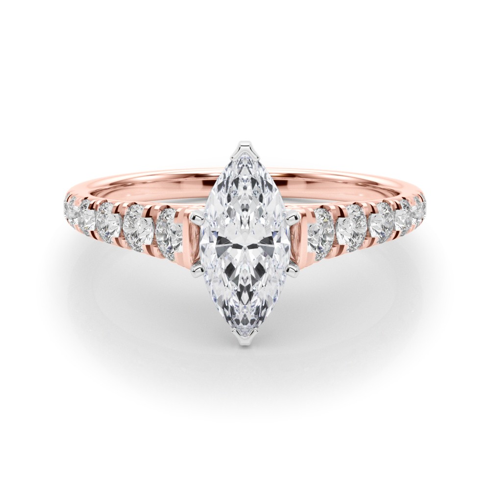 6 Prong Natural Diamond  Engagement Ring