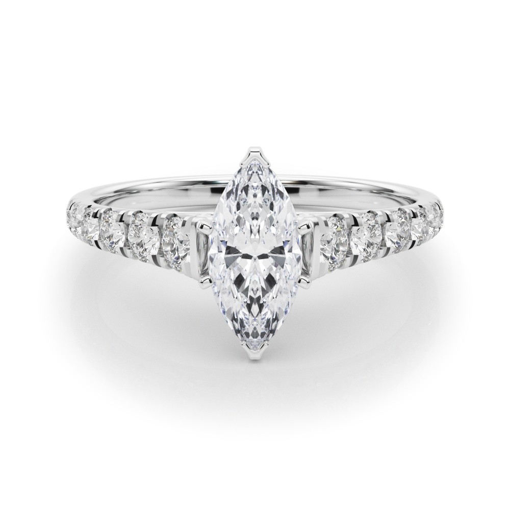 6 Prong Natural Diamond  Engagement Ring