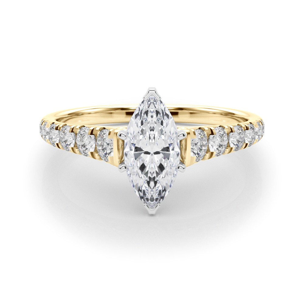 6 Prong Natural Diamond  Engagement Ring