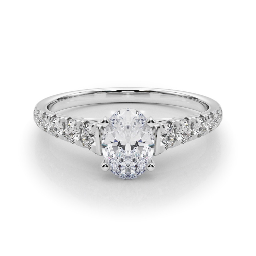 4 Prong Natural Diamond  Engagement Ring