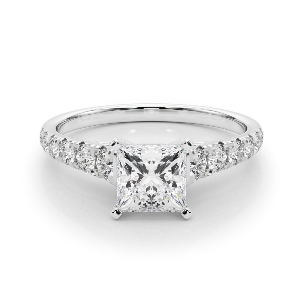 4 Prong Natural Diamond  Engagement Ring