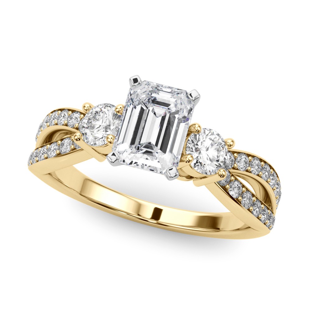 Venisha Natural Diamond 4 Prong Set  Engagement Ring