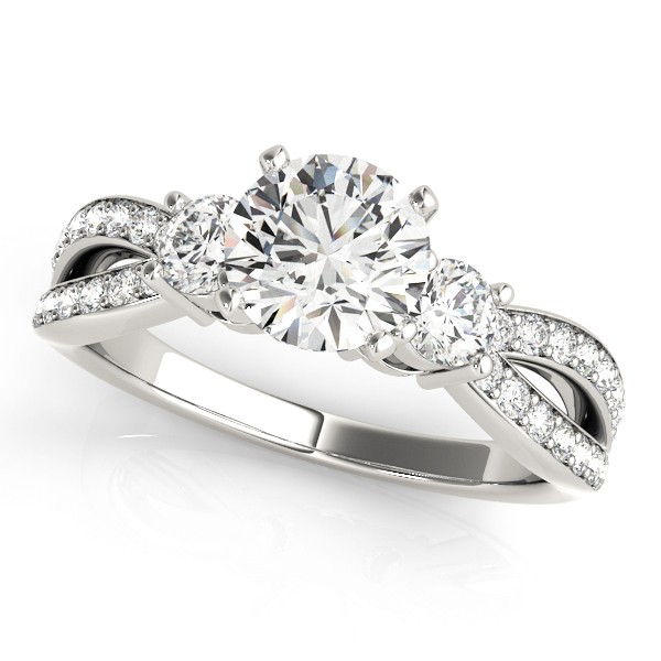 4 Prong Set Natural Diamond  Engagement Ring