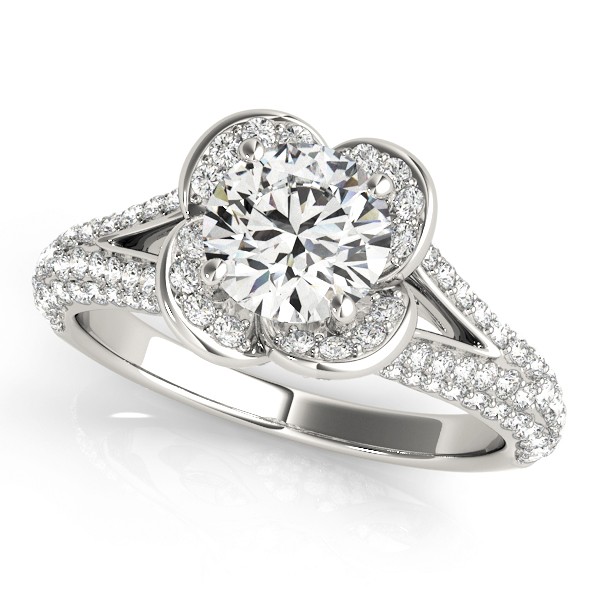 4 Prong Natural Diamond  Engagement Ring
