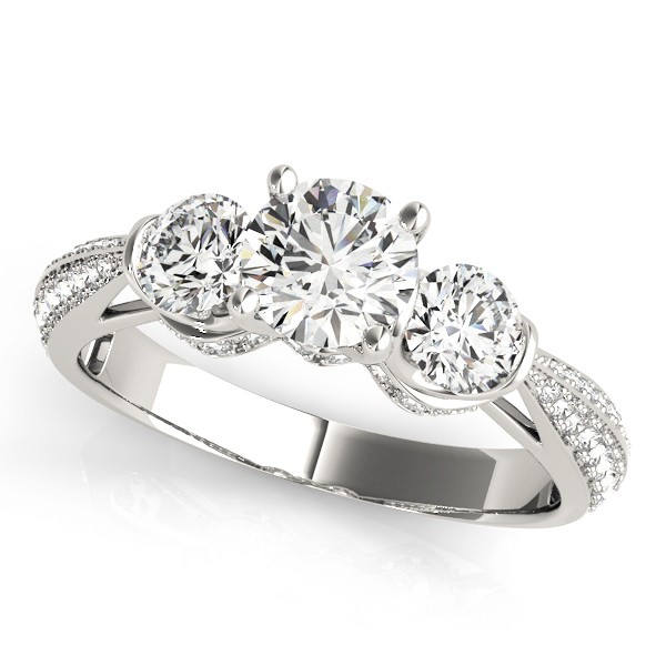 4 Prong Set Lab-Created Diamond  Engagement Ring