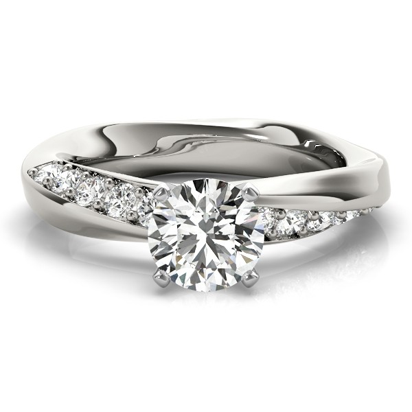4 Prong Natural Diamond  Engagement Ring