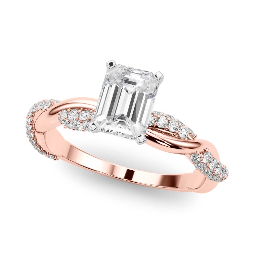 Zaiya Lab-Created Diamond 4 Prong Setting  Engagement Ring