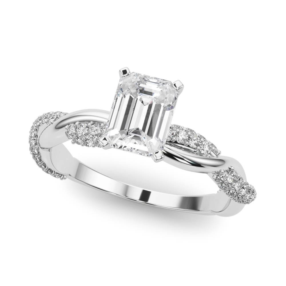 Zaiya Lab-Created Diamond 4 Prong Setting  Engagement Ring