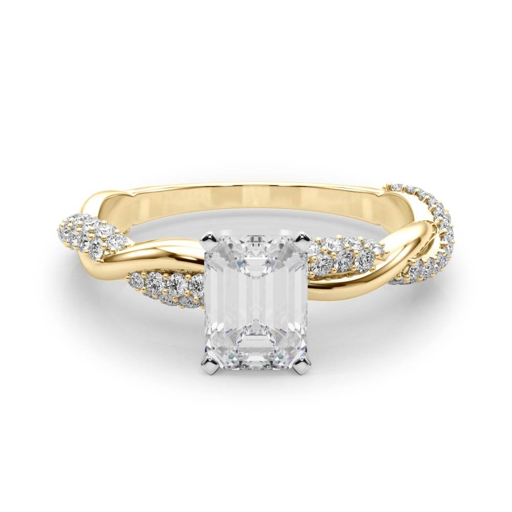 Zaiya Lab-Created Diamond 4 Prong Setting  Engagement Ring