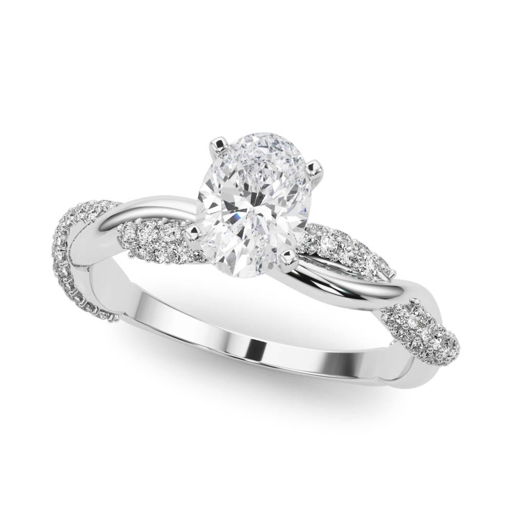 Ziana Lab-Created Diamond 4 Prong Setting  Engagement Ring