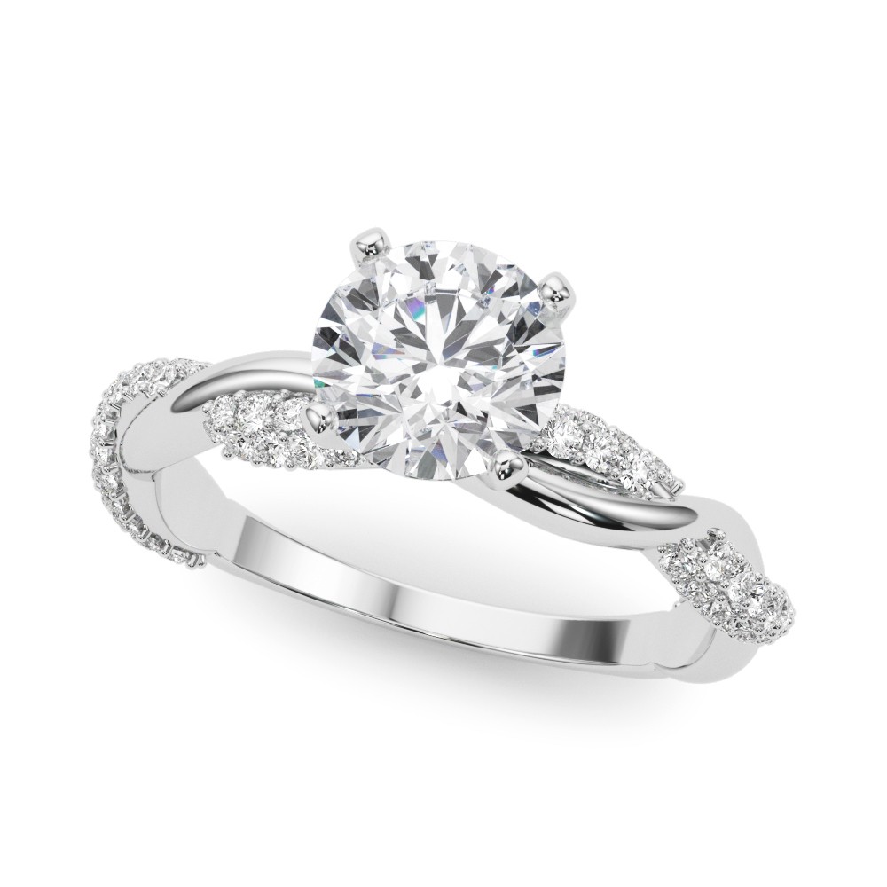 Zebulon Lab-Created Diamond 4 Prong Setting  Engagement Ring