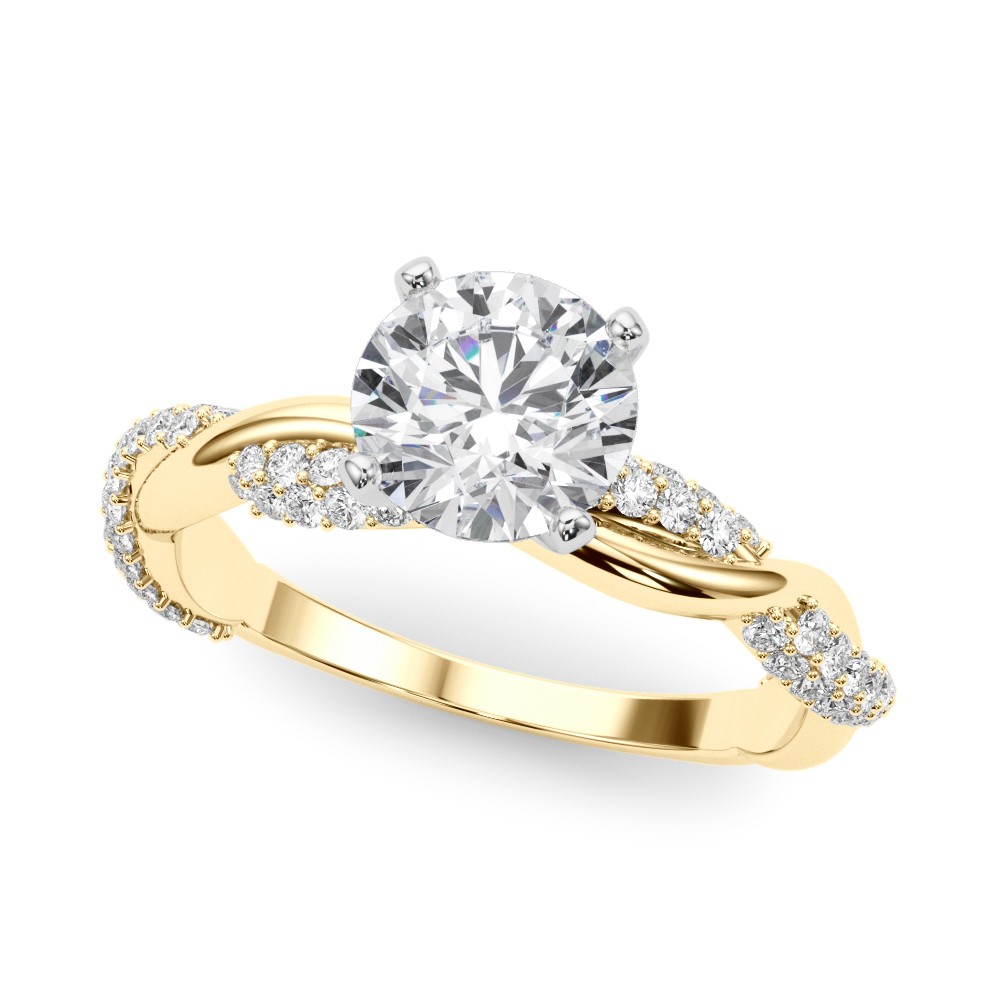 Zebulon Lab-Created Diamond 4 Prong Setting  Engagement Ring