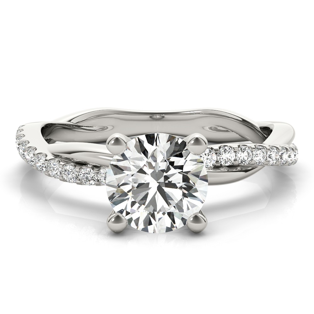 4 Prong Natural Diamond  Engagement Ring