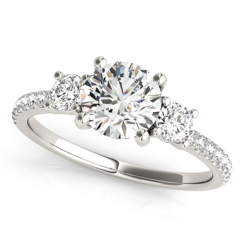 4 Prong Set Lab-Created Diamond  Engagement Ring