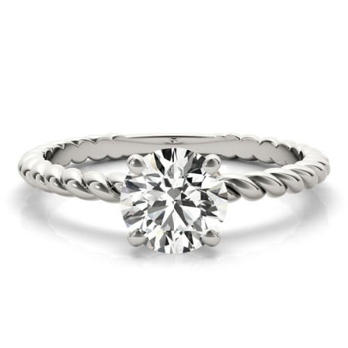 4 Prong Natural Diamond  Engagement Ring