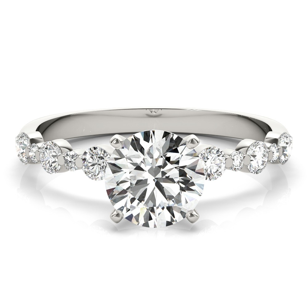 4 Prong Natural Diamond  Engagement Ring