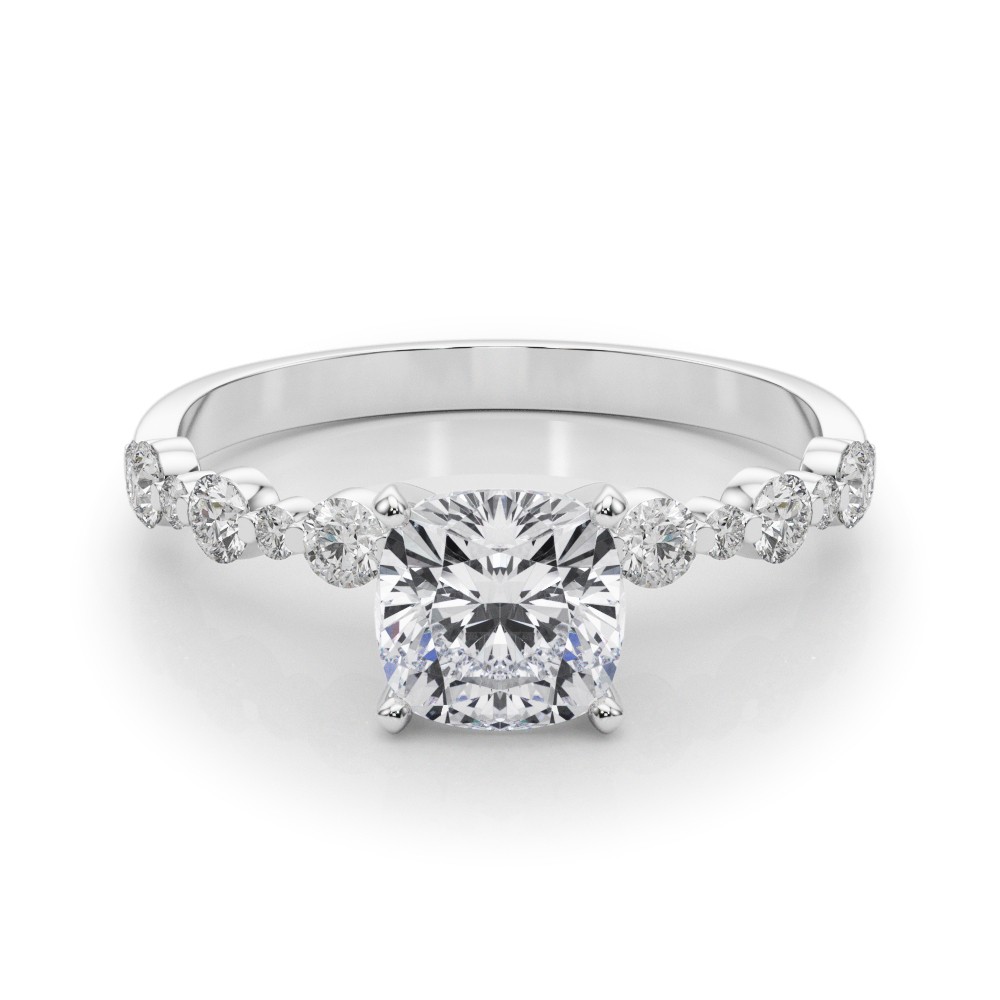 4 Prong Natural Diamond  Engagement Ring