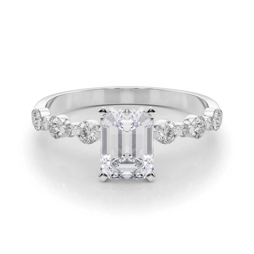 4 Prong Natural Diamond  Engagement Ring