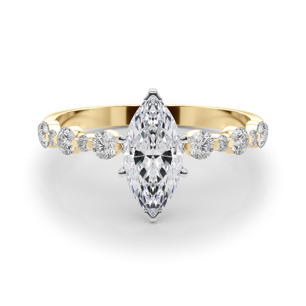 6 Prong Natural Diamond  Engagement Ring