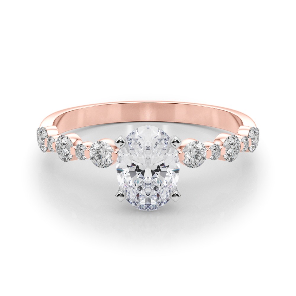 4 Prong Natural Diamond  Engagement Ring