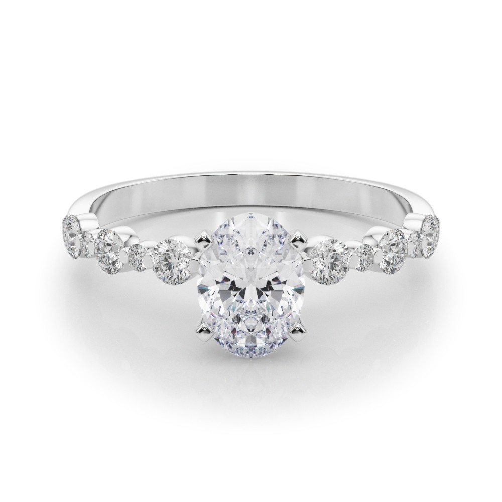 4 Prong Natural Diamond  Engagement Ring