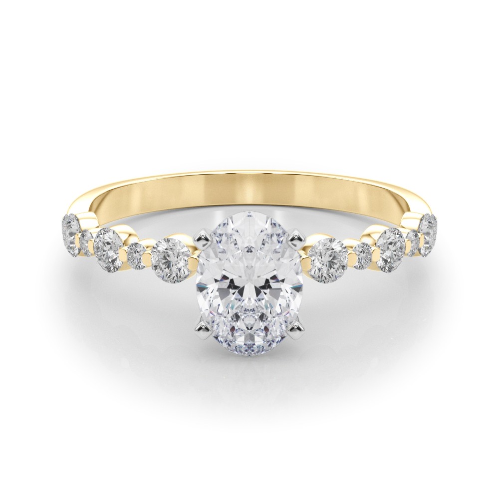 4 Prong Natural Diamond  Engagement Ring