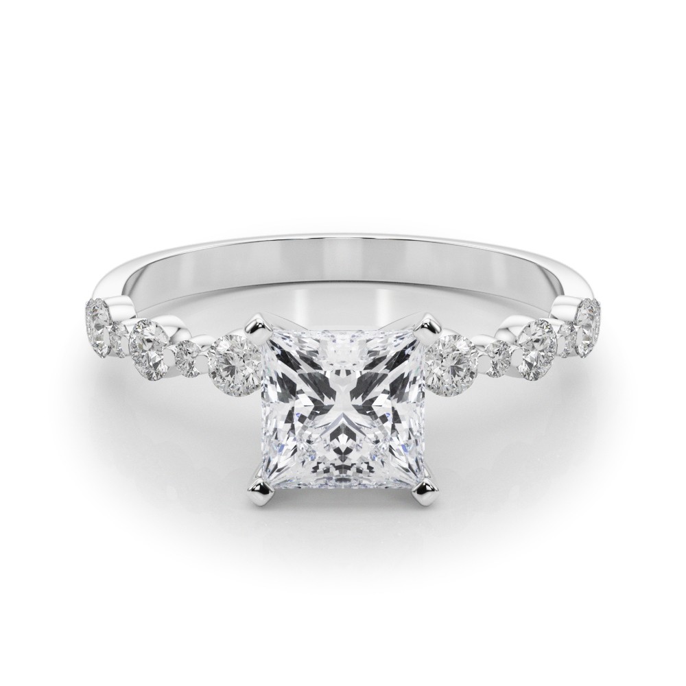 4 Prong Natural Diamond  Engagement Ring